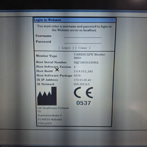 GE Healthcare GE Healthcare Carescape B650 Critical Care Patient Monitor Patient Monitors reLink Medical