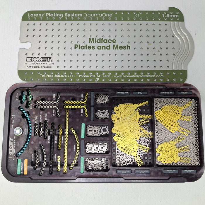 Biomet, Inc. Biomet, Inc. TraumaOne Lorenz Plating System 1.5mm/2.0mm/2.3mm Surgical Sets reLink Medical