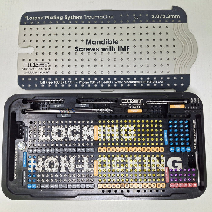 Biomet, Inc. Biomet, Inc. TraumaOne Lorenz Plating System 1.5mm/2.0mm/2.3mm Surgical Sets reLink Medical