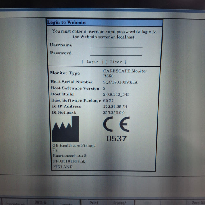 GE Healthcare GE Healthcare Carescape B650 Critical Care Patient Monitor Patient Monitors reLink Medical