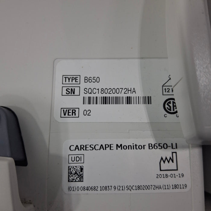 GE Healthcare GE Healthcare Carescape B650 Critical Care Patient Monitor Patient Monitors reLink Medical
