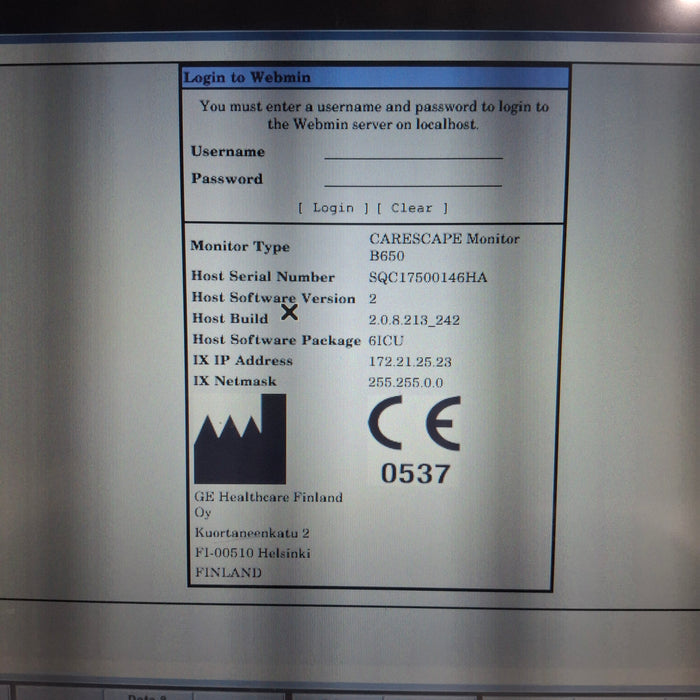 GE Healthcare GE Healthcare Carescape B650 Critical Care Patient Monitor Patient Monitors reLink Medical