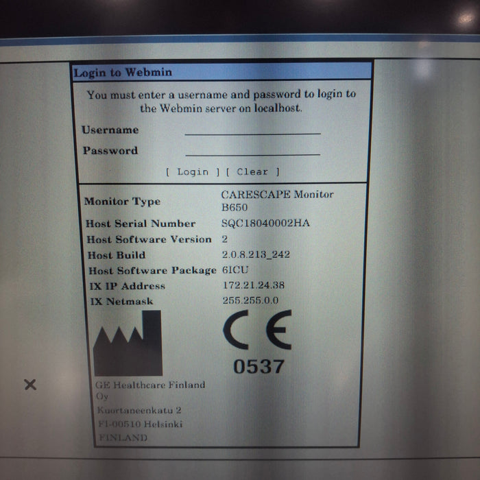 GE Healthcare GE Healthcare Carescape B650 Critical Care Patient Monitor Patient Monitors reLink Medical