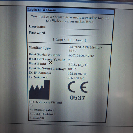 GE Healthcare GE Healthcare Carescape B650 Critical Care Patient Monitor Patient Monitors reLink Medical