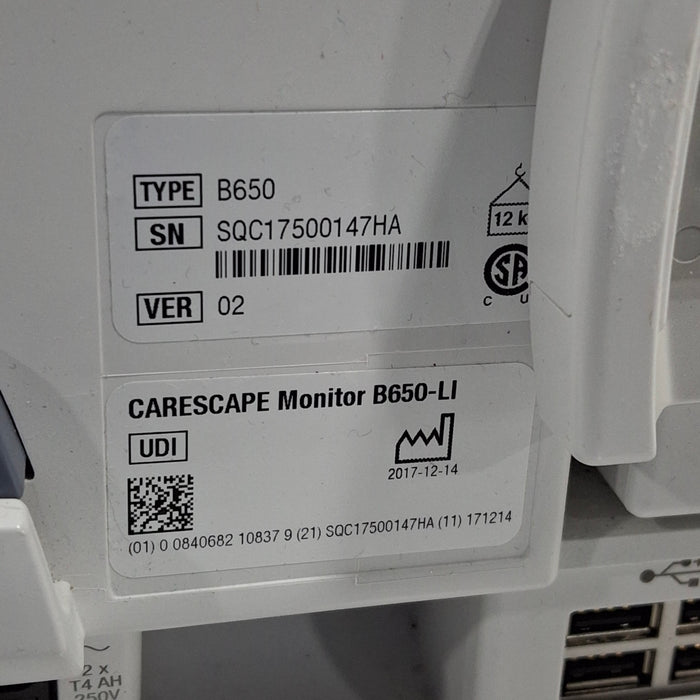 GE Healthcare GE Healthcare Carescape B650 Critical Care Patient Monitor Patient Monitors reLink Medical