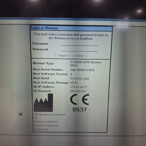 GE Healthcare GE Healthcare Carescape B650 Critical Care Patient Monitor Patient Monitors reLink Medical