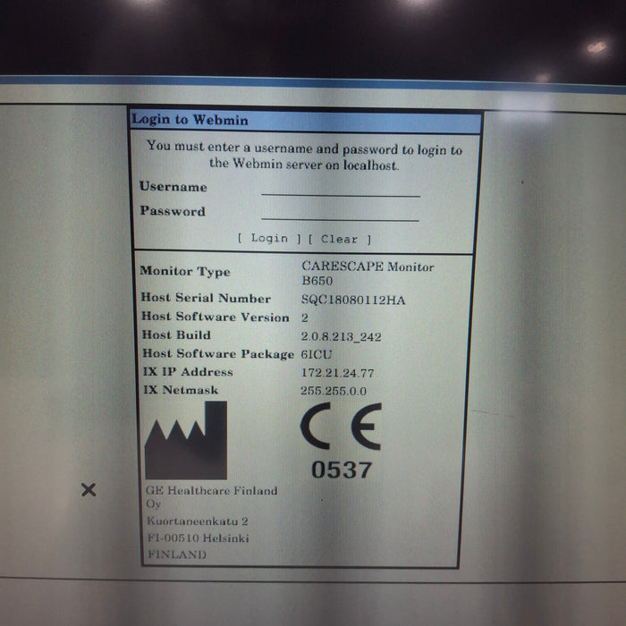 GE Healthcare GE Healthcare Carescape B650 Critical Care Patient Monitor Patient Monitors reLink Medical