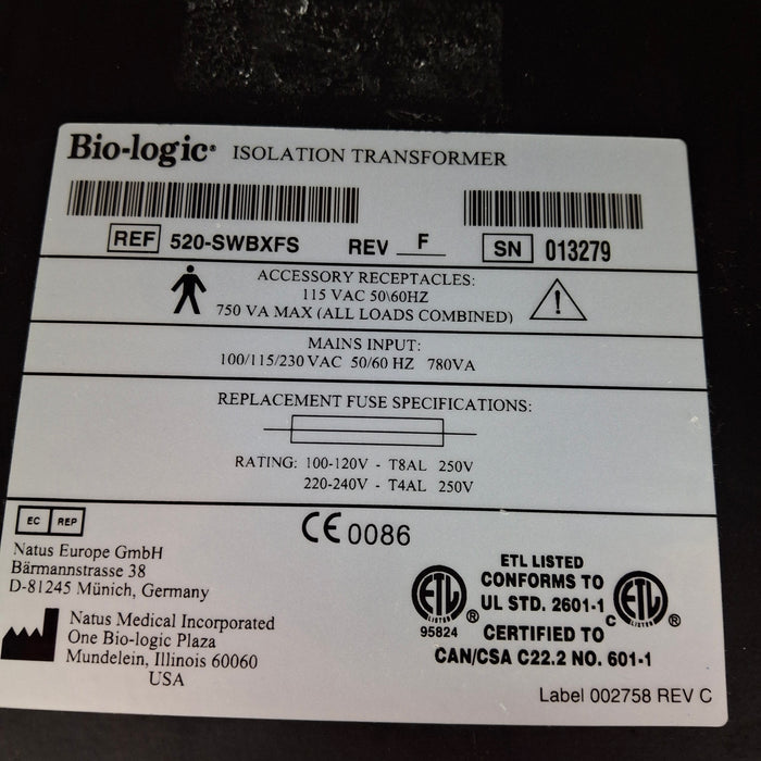 Natus Natus Bio-Logic A Bear Hearing Screening System Audiology reLink Medical