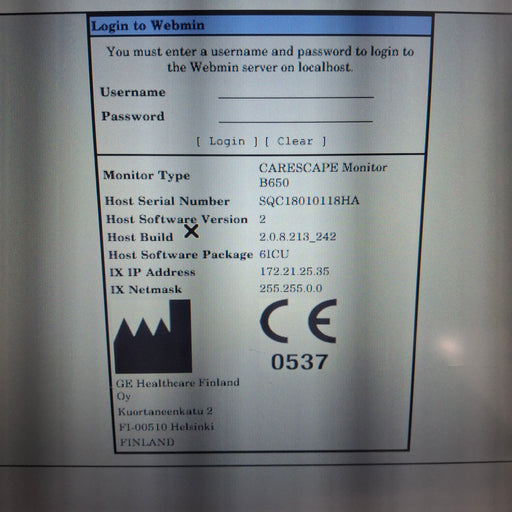GE Healthcare GE Healthcare Carescape B650 Critical Care Patient Monitor Patient Monitors reLink Medical