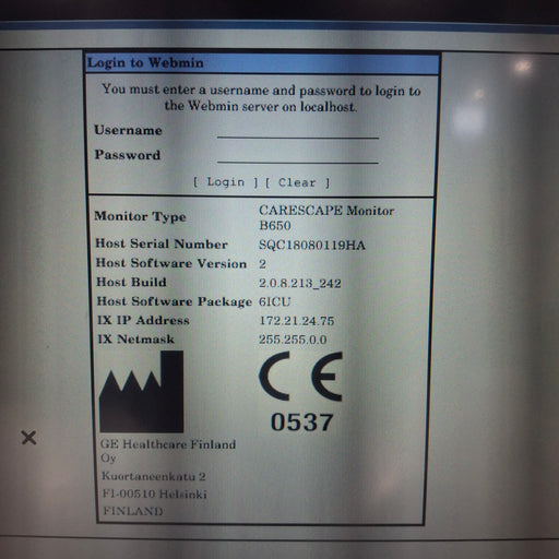 GE Healthcare GE Healthcare Carescape B650 Critical Care Patient Monitor Patient Monitors reLink Medical