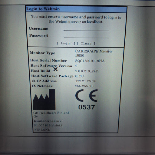 GE Healthcare GE Healthcare Carescape B650 Critical Care Patient Monitor Patient Monitors reLink Medical