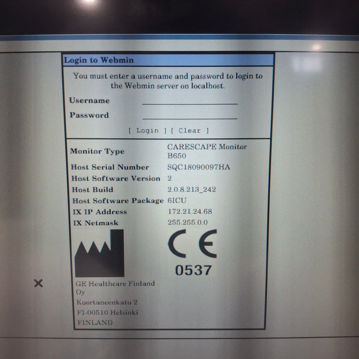 GE Healthcare GE Healthcare Carescape B650 Critical Care Patient Monitor Patient Monitors reLink Medical