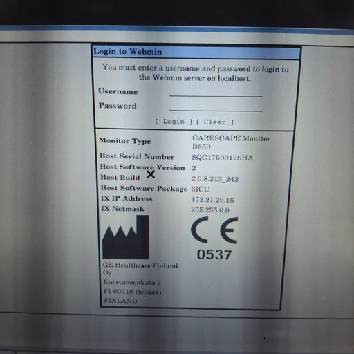 GE Healthcare GE Healthcare Carescape B650 Critical Care Patient Monitor Patient Monitors reLink Medical