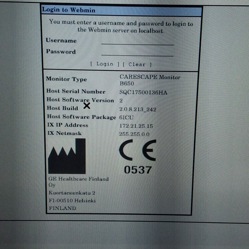 GE Healthcare GE Healthcare Carescape B650 Critical Care Patient Monitor Patient Monitors reLink Medical