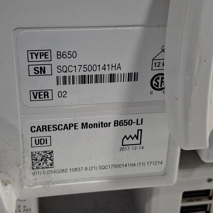GE Healthcare GE Healthcare Carescape B650 Critical Care Patient Monitor Patient Monitors reLink Medical