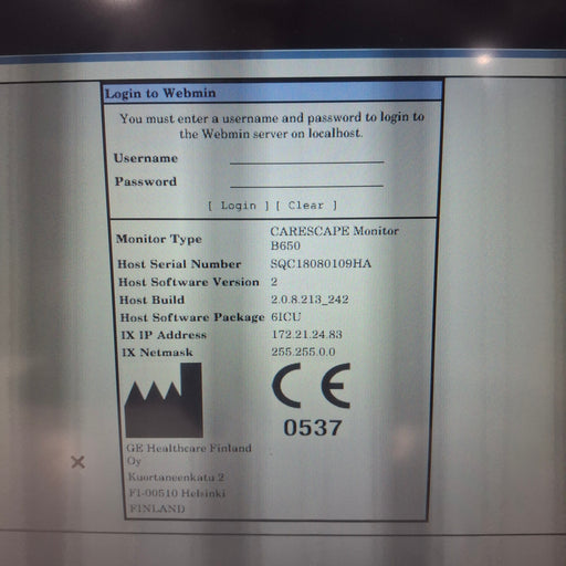 GE Healthcare GE Healthcare Carescape B650 Critical Care Patient Monitor Patient Monitors reLink Medical