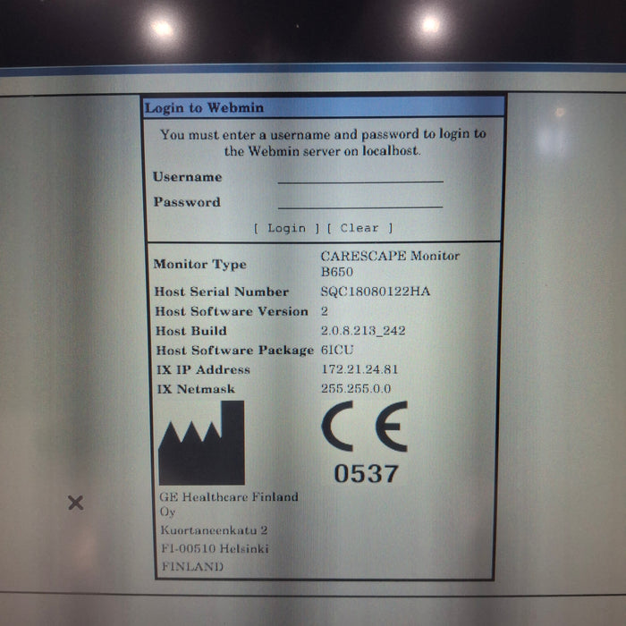 GE Healthcare GE Healthcare Carescape B650 Critical Care Patient Monitor Patient Monitors reLink Medical