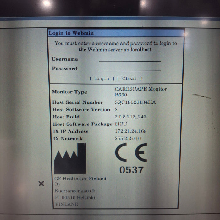 GE Healthcare GE Healthcare Carescape B650 Critical Care Patient Monitor Patient Monitors reLink Medical