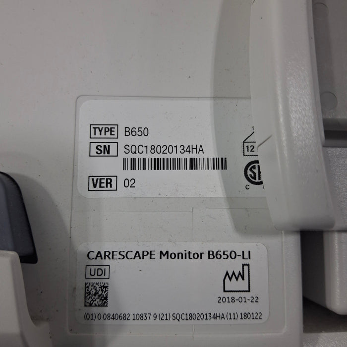 GE Healthcare GE Healthcare Carescape B650 Critical Care Patient Monitor Patient Monitors reLink Medical