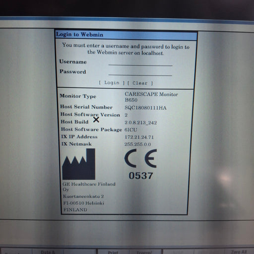 GE Healthcare GE Healthcare Carescape B650 Critical Care Patient Monitor Patient Monitors reLink Medical