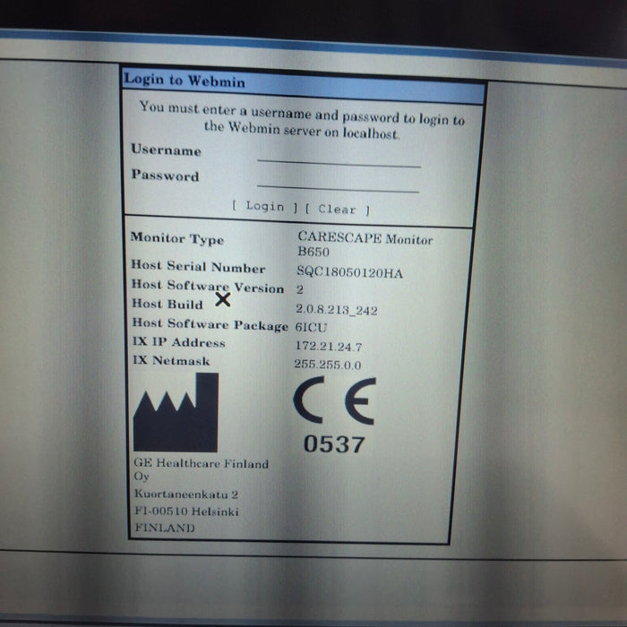 GE Healthcare GE Healthcare Carescape B650 Critical Care Patient Monitor Patient Monitors reLink Medical