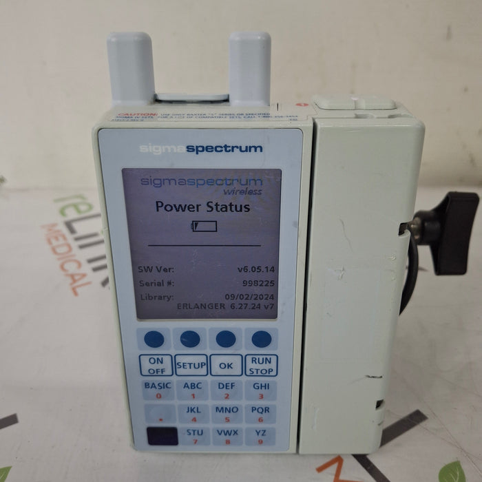 Baxter Baxter Sigma Spectrum 6.05.14 with A/B/G/N Battery Infusion Pump Infusion Pump reLink Medical