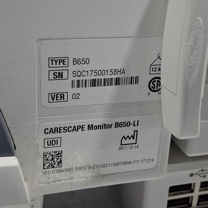 GE Healthcare GE Healthcare Carescape B650 Critical Care Patient Monitor Patient Monitors reLink Medical
