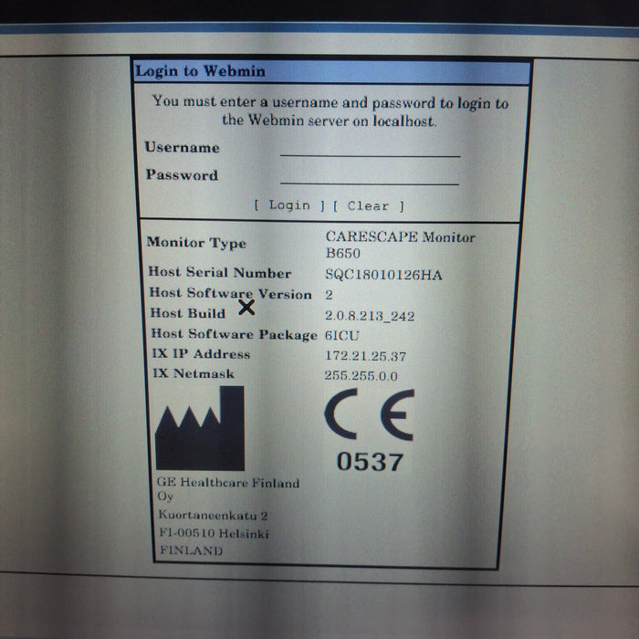 GE Healthcare GE Healthcare Carescape B650 Critical Care Patient Monitor Patient Monitors reLink Medical