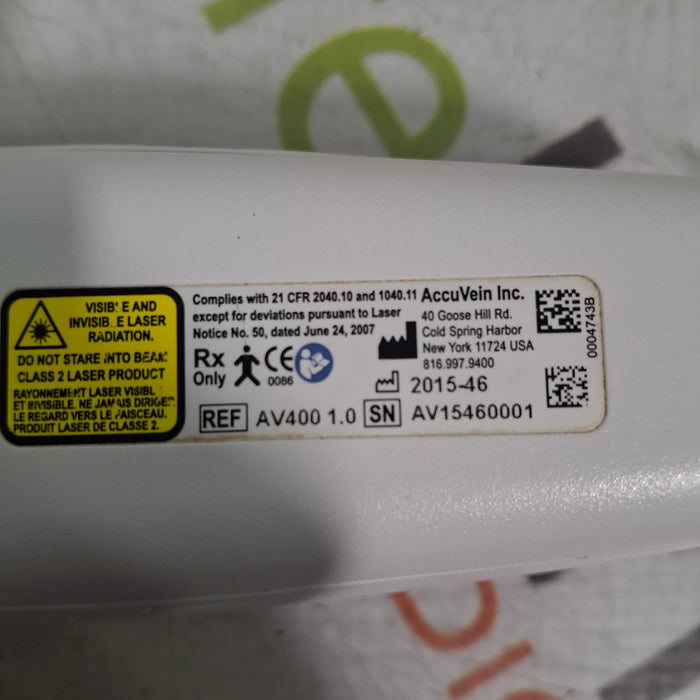 AccuVein AccuVein AV400 UV Light Vein Finder Surgical Equipment reLink Medical