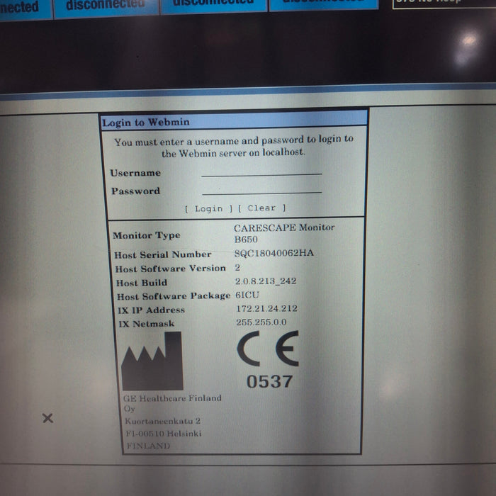 GE Healthcare GE Healthcare Carescape B650 Critical Care Patient Monitor Patient Monitors reLink Medical
