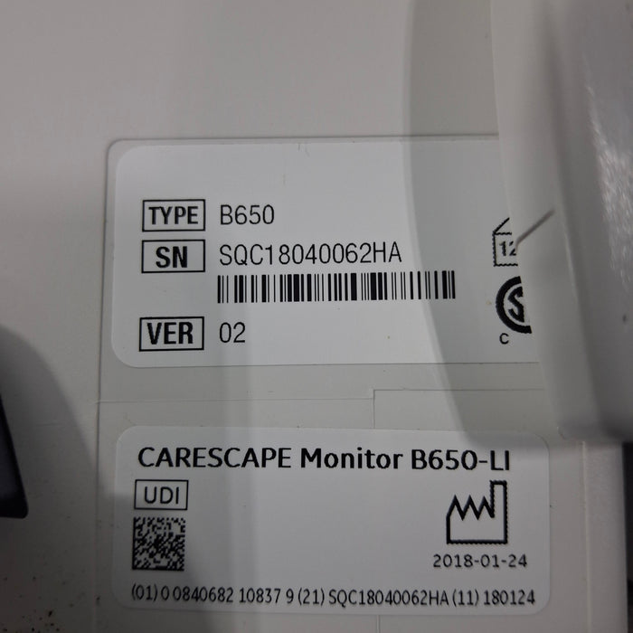 GE Healthcare GE Healthcare Carescape B650 Critical Care Patient Monitor Patient Monitors reLink Medical