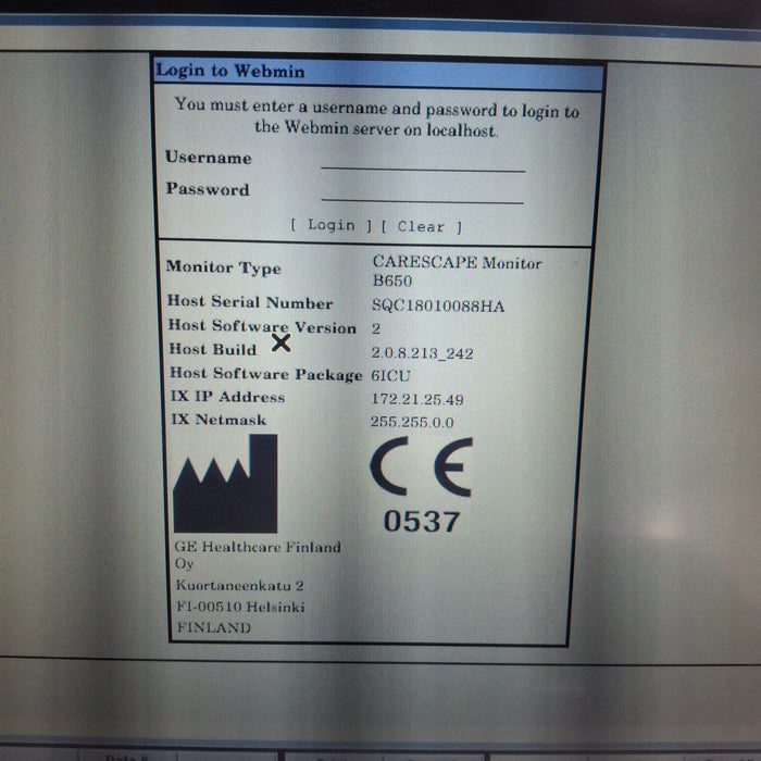 GE Healthcare GE Healthcare Carescape B650 Critical Care Patient Monitor Patient Monitors reLink Online