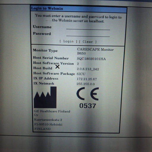 GE Healthcare GE Healthcare Carescape B650 Critical Care Patient Monitor Patient Monitors reLink Online