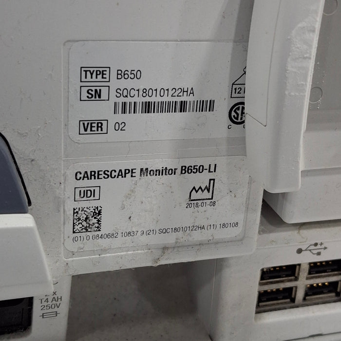 GE Healthcare GE Healthcare Carescape B650 Critical Care Patient Monitor Patient Monitors reLink Medical