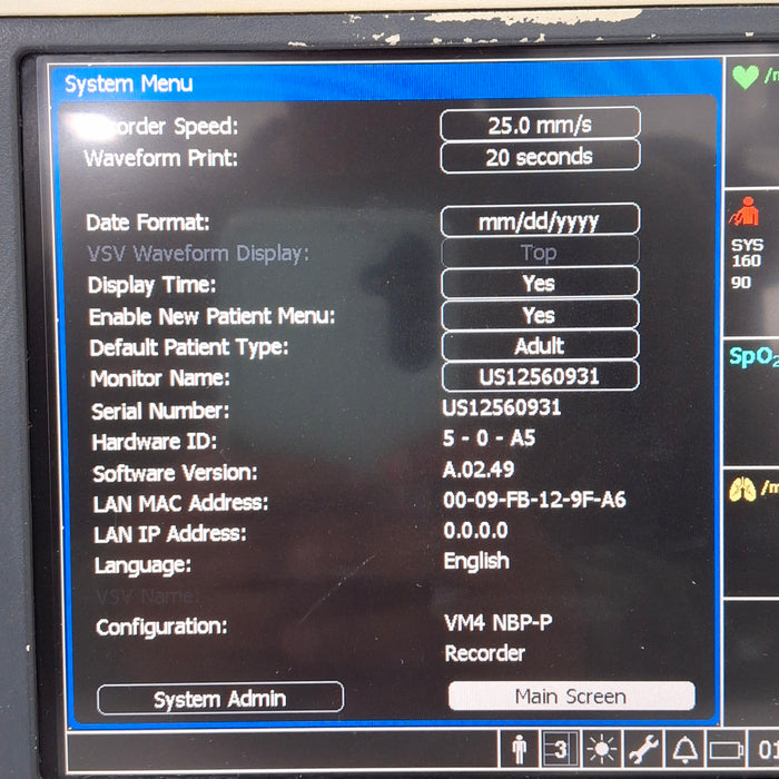 Philips Philips SureSigns VM4 Vital Signs Monitor Patient Monitors reLink Medical