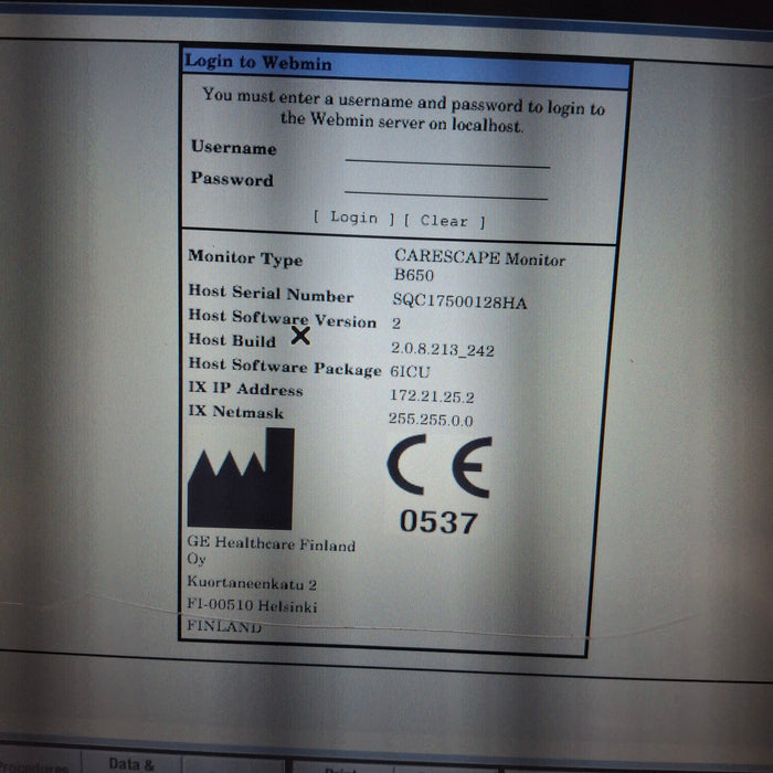 GE Healthcare GE Healthcare Carescape B650 Critical Care Patient Monitor Patient Monitors reLink Medical