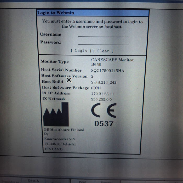 GE Healthcare GE Healthcare Carescape B650 Critical Care Patient Monitor Patient Monitors reLink Medical