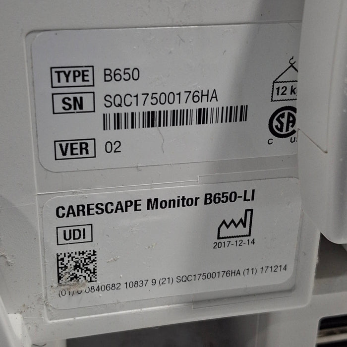GE Healthcare GE Healthcare Carescape B650 Critical Care Patient Monitor Patient Monitors reLink Medical