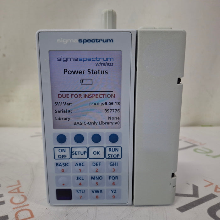 Baxter Sigma Spectrum 6.05.13 with B/G Battery Infusion Pump