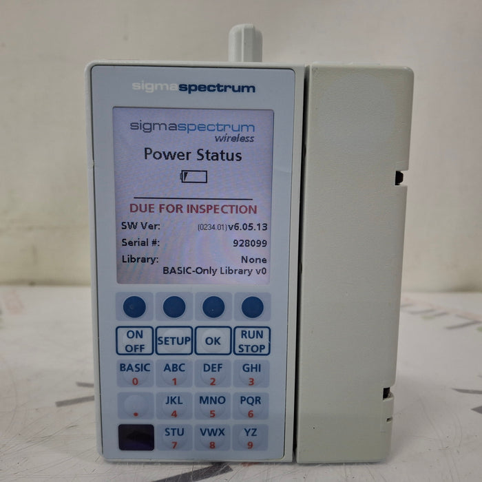 Baxter Sigma Spectrum 6.05.13 with B/G Battery Infusion Pump