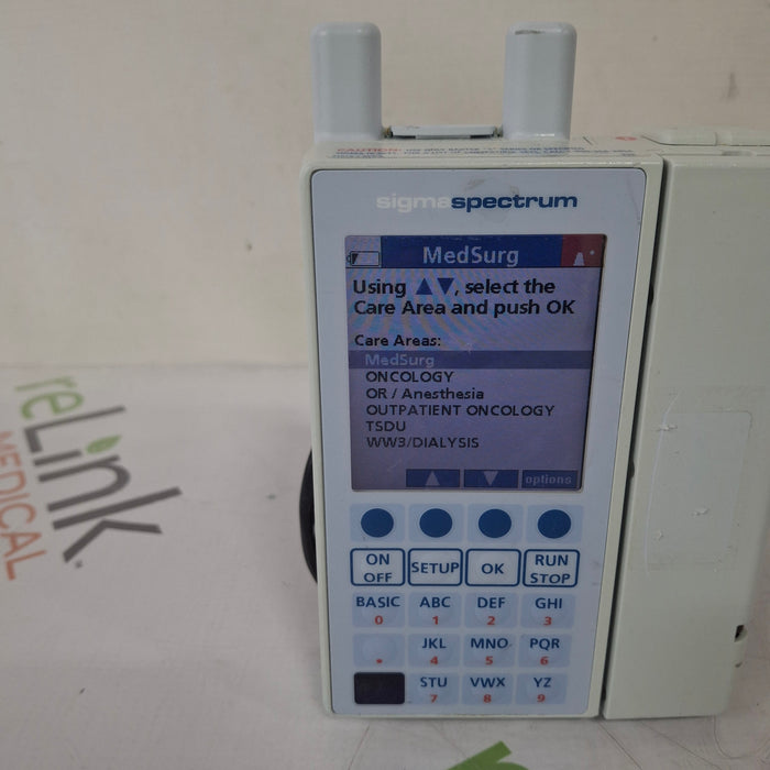Baxter Baxter Sigma Spectrum 6.05.14 with A/B/G/N Battery Infusion Pump Infusion Pump reLink Medical