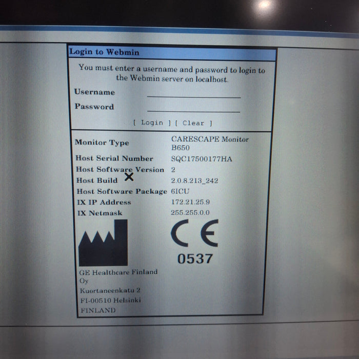 GE Healthcare GE Healthcare Carescape B650 Critical Care Patient Monitor Patient Monitors reLink Medical