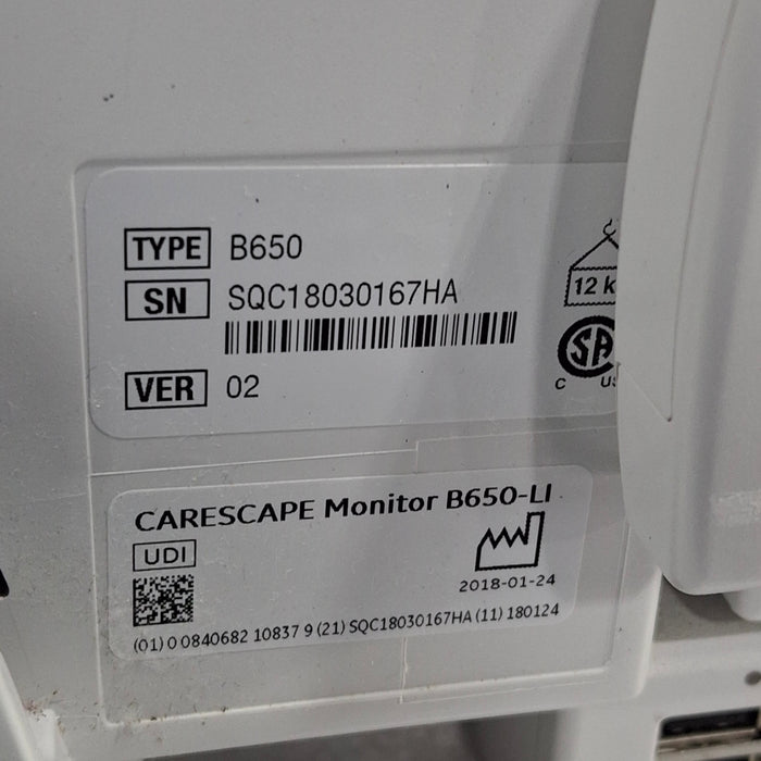 GE Healthcare GE Healthcare Carescape B650 Critical Care Patient Monitor Patient Monitors reLink Medical
