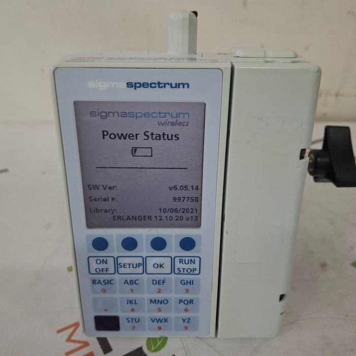 Baxter Baxter Sigma Spectrum 6.05.14 with B/G Battery Infusion Pump Infusion Pump reLink Medical