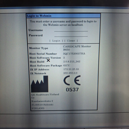 GE Healthcare GE Healthcare Carescape B650 Critical Care Patient Monitor Patient Monitors reLink Medical