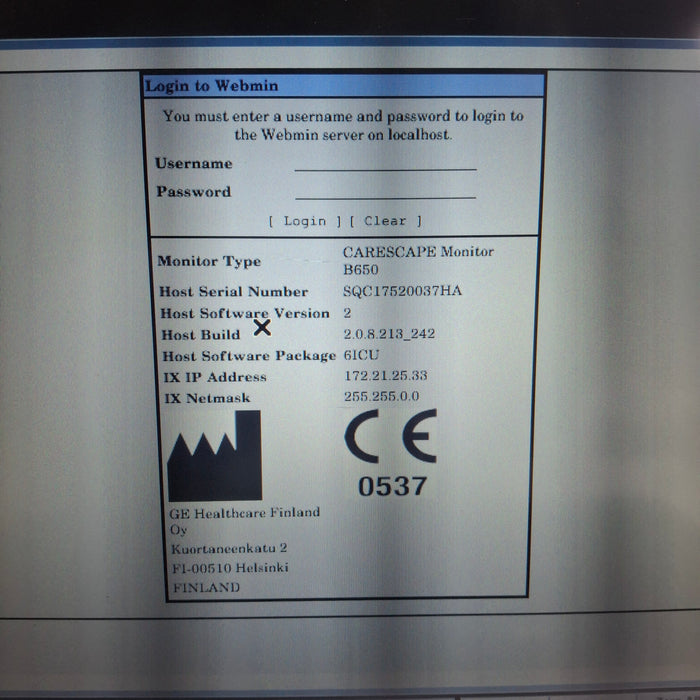 GE Healthcare GE Healthcare Carescape B650 Critical Care Patient Monitor Patient Monitors reLink Medical