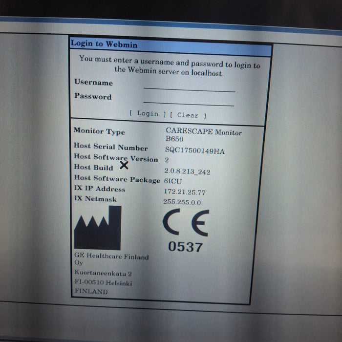 GE Healthcare GE Healthcare Carescape B650 Critical Care Patient Monitor Patient Monitors reLink Medical