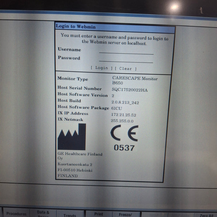 GE Healthcare GE Healthcare Carescape B650 Critical Care Patient Monitor Patient Monitors reLink Medical