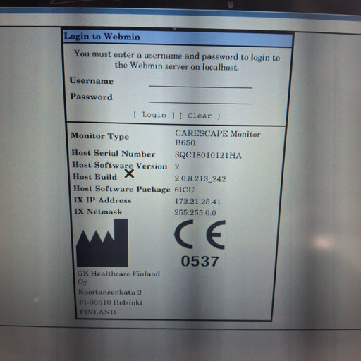 GE Healthcare GE Healthcare Carescape B650 Critical Care Patient Monitor Patient Monitors reLink Medical
