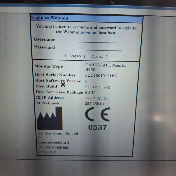 GE Healthcare GE Healthcare Carescape B650 Critical Care Patient Monitor Patient Monitors reLink Medical